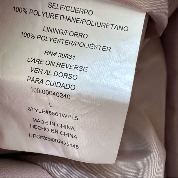 XOXO Embroidered Moto Jacket, Faux Leather, Size Large - Picture 9 of 15